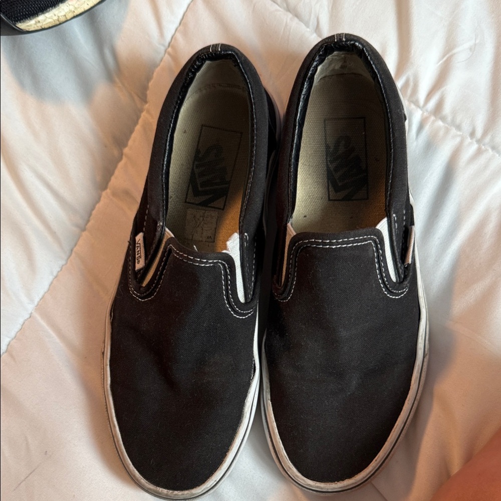 Vans Black Slip-On Sneakers